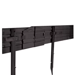 Permaloc CleanLine Aluminum Landscape Edging Black Anodized- 120' Kit (15 8' Sections, Includes 45 Stakes)