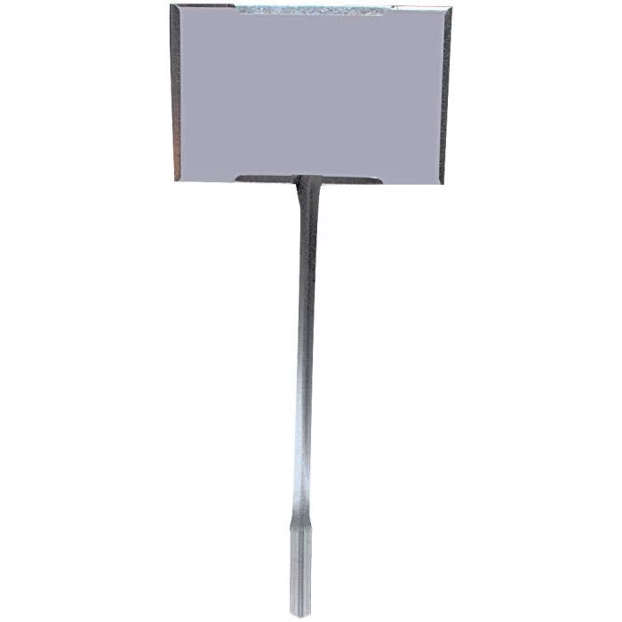 Galvanized Steel Sign Holder 11in X 7in With 30in "V" Leg 1 Galvanized Steel Sign Holder 11in X 7in With 30in "V" Leg