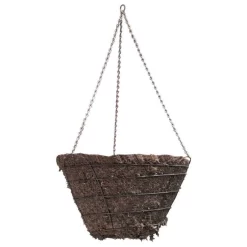 Braun Wire Hanging Basket Moss Liner And Chain 16in Diam