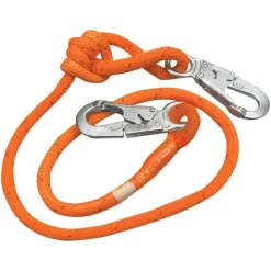 Safety Lanyard Adjustable Double Braided Rope With Locking Snaps
