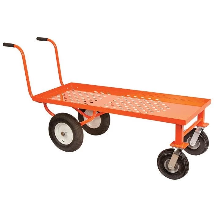 Leonard Push-Style 4-Wheeled Nursery Cart With 2-Foot X 5-Foot Deck And Pneumatic Tires 1 Leonard Push-Style 4-Wheeled Nursery Cart With 2-Foot X 5-Foot Deck And Pneumatic Tires