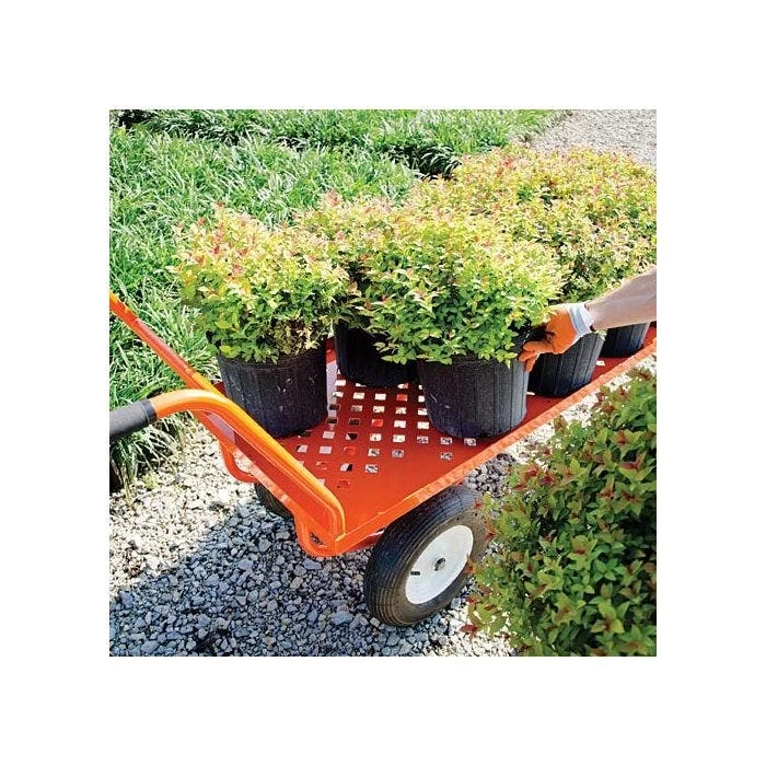 Leonard Push-Style 4-Wheeled Nursery Cart With 2-Foot X 5-Foot Deck And Pneumatic Tires 5 Leonard Push-Style 4-Wheeled Nursery Cart With 2-Foot X 5-Foot Deck And Pneumatic Tires - Image 5