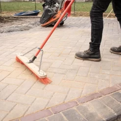 Leonard Dual-Bristle Push Broom, 24-Inch Wide Block With Steel Handle -Beautiful Garden 2624 5