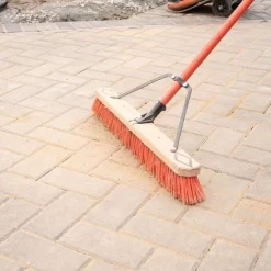 Leonard Dual-Bristle Push Broom, 24-Inch Wide Block With Steel Handle -Beautiful Garden 2624 6