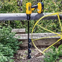 Auger, 3in Diameter, 1/2 Hex Drive, 24in With 12 In Flight -Beautiful Garden 324h 3