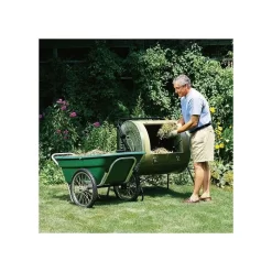 Muller's Original Smart Cart, Green 7 Cu. Ft. Tray With 20" Flat Free Spoke Wheels -Beautiful Garden 37gb ff 2