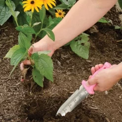 Pink Leonard Deluxe Stainless Steel Soil Knife -Beautiful Garden 4752p 4