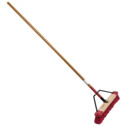 Harper Dual Bristle Broom Plastic Fibers 18in Wide