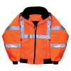 Majestic-Lined Orange Bomber Jacket Class III - Size XL