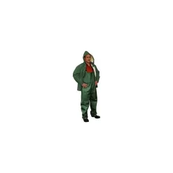 Onguard Heavy Duty Rain Suit Ribbed PVC On Non-Woven Polyester Olive Green XL