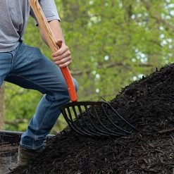 Leonard 10-Tine Forged Steel Scoop Fork With 48-Inch Straight Handle -Beautiful Garden amf10l 4 1