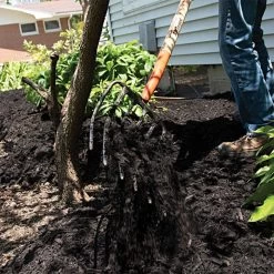 Leonard 6 Tine Forged Steel Manure Fork With 30 Inch D Grip Handle -Beautiful Garden amf6d 3 1