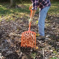 Leonard 8-Tine All-Poly Scoop Fork With 30-inch D-Grip Handle -Beautiful Garden apf800 5 1