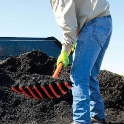 Leonard 8-Tine All Poly Scoop Fork, 63-inch Length -Beautiful Garden apf805 3