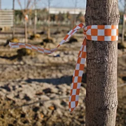 Orange And White Checkerboard Tagging Tape, Box Of 12 Rolls -Beautiful Garden cb 5ob 1