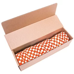 Orange And White Checkerboard Tagging Tape, Box Of 12 Rolls