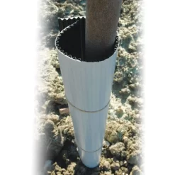 Tree Guard Corrugated Plastic Black White 24in X 8in -Beautiful Garden cg2408 2