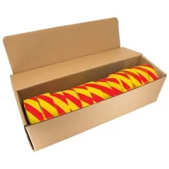 Red And Yellow Candy Stripe Tagging Tape, Box Of 12 Rolls
