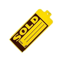 Marking Tag Sold Vinyl W/Wires Yellow 1000/Pkg