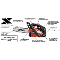 ECHO CS-2511T-12 Top Handle Chainsaw -Beautiful Garden ecs07 12 4
