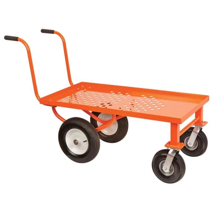 Leonard Push-Style 4-Wheeled Nursery Cart With 2-Foot X 4-Foot Deck And Flat-Free Tires 1 Leonard Push-Style 4-Wheeled Nursery Cart With 2-Foot X 4-Foot Deck And Flat-Free Tires