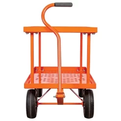 Leonard 2-Foot By 4-Foot Pull-Style Nursery Cart With 18-Inch Shelf -Beautiful Garden f2448hwg 2