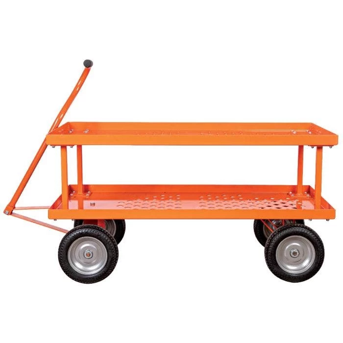 Leonard 2 Foot By 4 Foot Pull Style Nursery Cart With 12 Inch Shelf 2 Leonard 2 Foot By 4 Foot Pull Style Nursery Cart With 12 Inch Shelf - Image 2