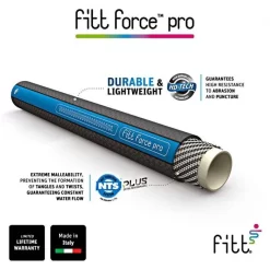 FITT Force™ Pro Commercial-Grade Lay Flat Hose, 5/8-Inch Diameter, 50-Foot Length -Beautiful Garden ffp59006 3