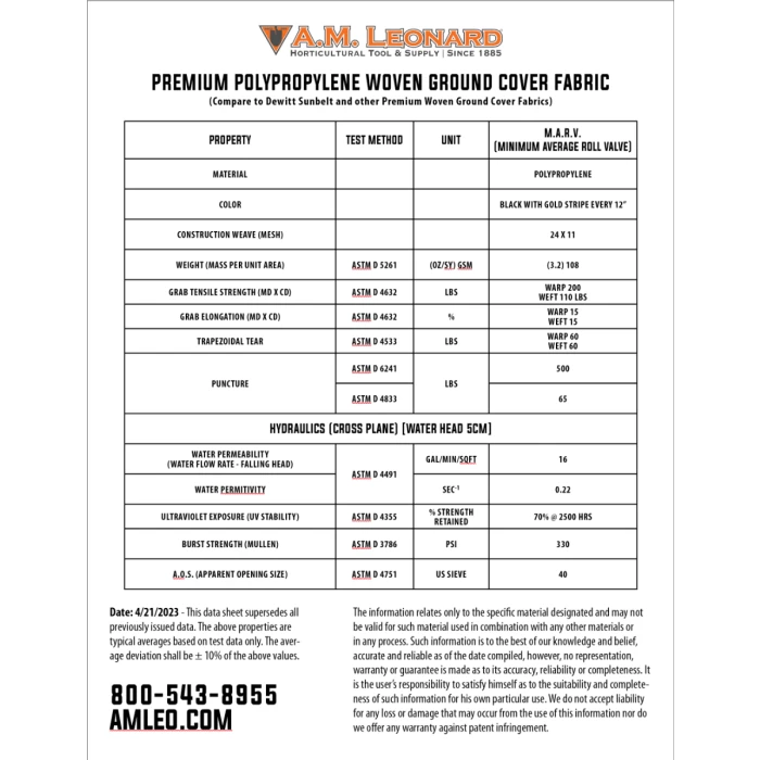 3.2oz. Premium Woven Ground Cover 4ft X 300ft 5 3.2oz. Premium Woven Ground Cover 4ft X 300ft - Image 5