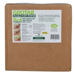 Grotab 3-in-1 Premium Plant Starter (12-8-4), 1500 Tabs