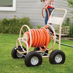 Leonard 4-Wheel Hose Reel Wagon With Pneumatic Tires -Beautiful Garden hw300 4