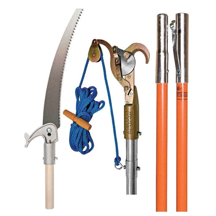 Jameson Pole Pruner And Saw Kit With Orange Fiberglass Poles 1 Jameson Pole Pruner And Saw Kit With Orange Fiberglass Poles