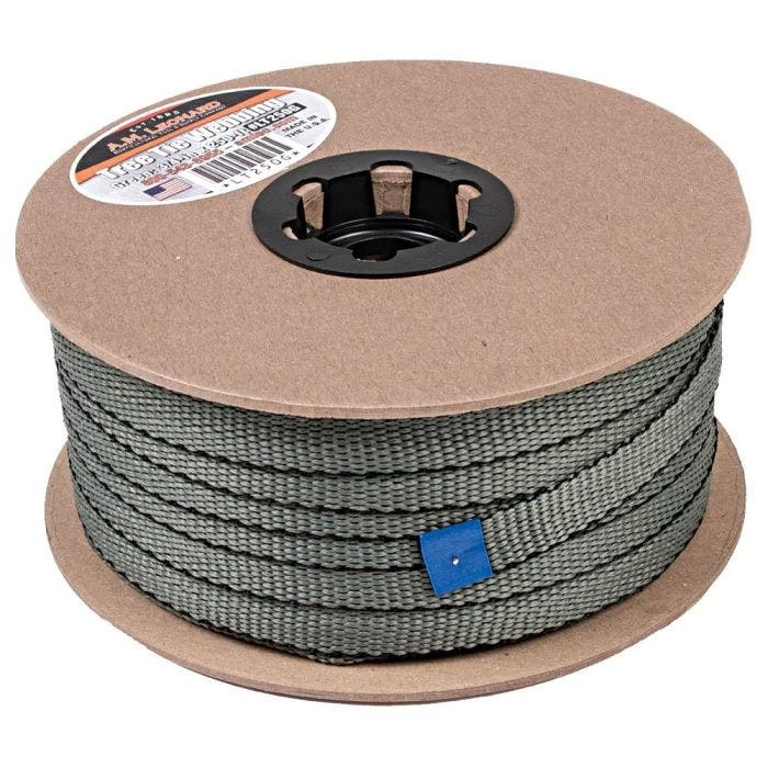 Green Tree Tie Webbing By A.M. Leonard, 250ft Length X 3/4in Wide 1 Green Tree Tie Webbing By A.M. Leonard, 250ft Length X 3/4in Wide