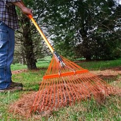 Leonard Spring Rake, 24-Tine Head With Fiberglass Handle -Beautiful Garden msrf 224 3 1