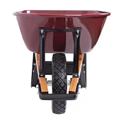Scenic Road 6-Cubic-Foot Capacity Steel Tray Wheelbarrow With Flat Free Tire 6 Scenic Road 6-Cubic-Foot Capacity Steel Tray Wheelbarrow With Flat Free Tire -Beautiful Garden mss6 1ff front