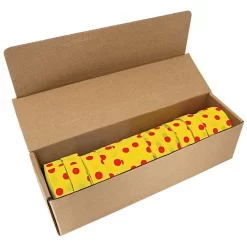 Yellow With Red Polka Dots Tagging Tape, Box Of 12 Rolls