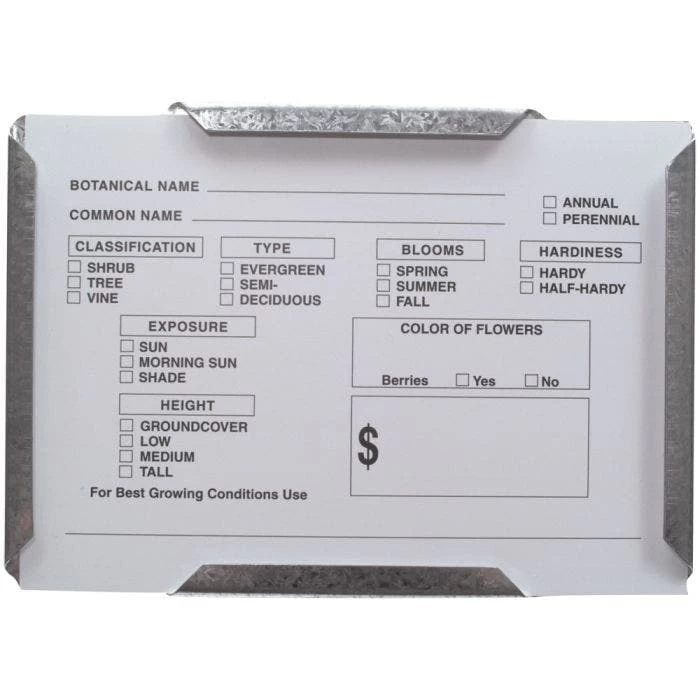 Pre-Printed Vinyl Sign Cards, 7-inch X 5-inch, With Plant Information, Pack Of 25 2 Pre-Printed Vinyl Sign Cards, 7-inch X 5-inch, With Plant Information, Pack Of 25 - Image 2