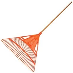 Leonard Poly Lawn Rake With American Ash Handle, 30-Inch Head