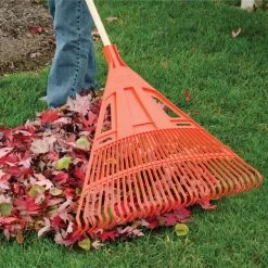 Leonard Poly Lawn Rake With American Ash Handle, 30-Inch Head -Beautiful Garden pr30u 2