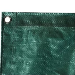 Green Tuff Tarp, 4.5oz. Polyethylene With Grommets, 12ft X 22ft