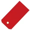 Prewired Vinyl Shipping Tags With Brass Eyelets, Red
