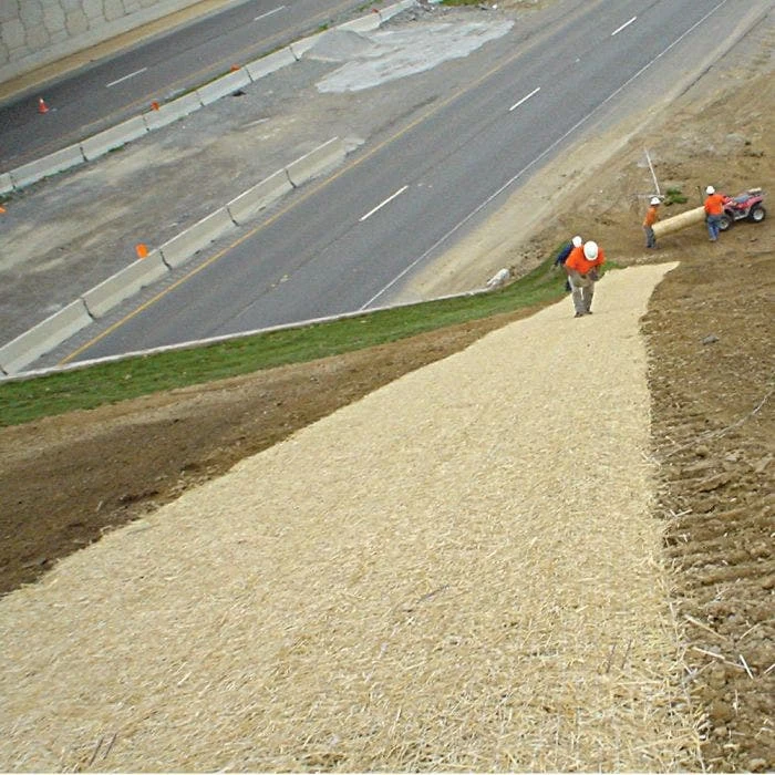 Straw-Coconut Erosion Control Standard Blanket, 8ft X 113ft Roll 3 Straw-Coconut Erosion Control Standard Blanket, 8ft X 113ft Roll - Image 3