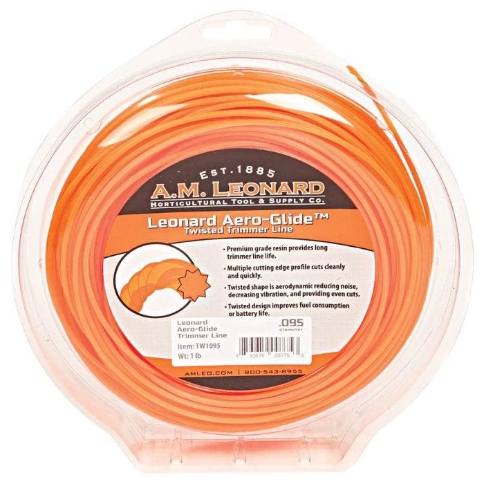 Leonard Aero-Glide Twisted Trimmer Line, .095-Inch Diameter, 1-Pound Donut 1 Leonard Aero-Glide Twisted Trimmer Line, .095-Inch Diameter, 1-Pound Donut