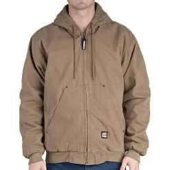 BERNE Original Washed Hooded Jackets, Driftwood, Standard Sizes -Beautiful Garden vp hj375dwr 1