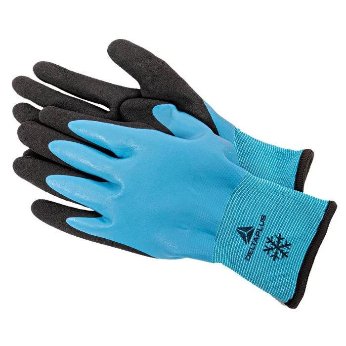 Glove Thermal Full Latex Coated Blue/Black Md 3 Glove Thermal Full Latex Coated Blue/Black Md - Image 3