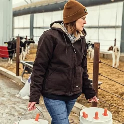 BERNE Women's Softstone Hooded Coats, Dark Brown, Size Medium Tall -Beautiful Garden whj43dbr mdt 1